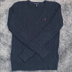 Forest green Ralph Lauren v neck sweater